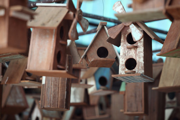 grunge wooden bird house
