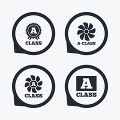 Premium level award icons. A-class ventilation.