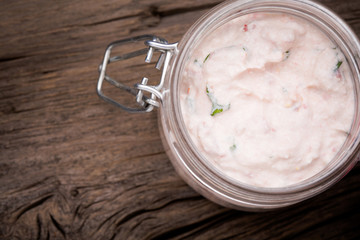 Homemade dreid tomatoes ricotta paste