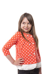Portrait of a smiling  little girl posing