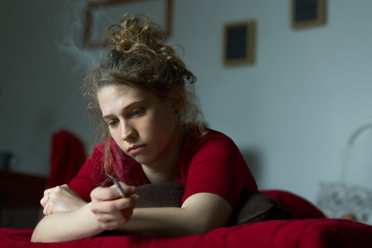 Young miserable woman feeling secluded