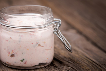 Homemade dreid tomatoes ricotta paste