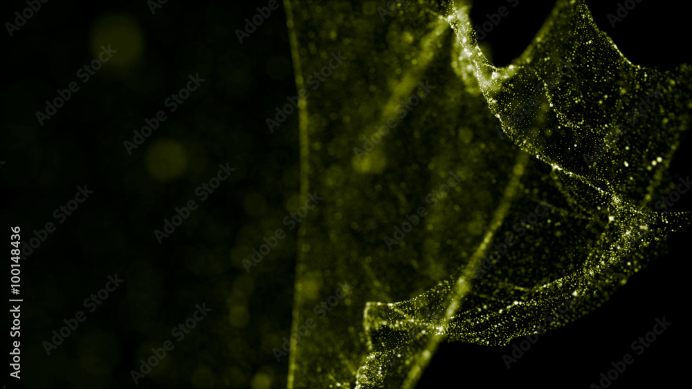 Poster abstract bright particle background with depth of field