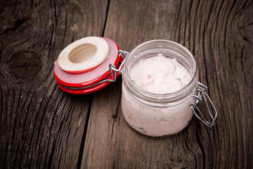 Homemade dreid tomatoes ricotta paste