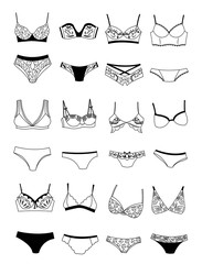 Countors of lingerie