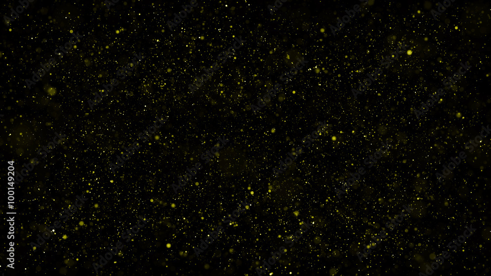 Aufkleber a lot of small shiny particles with different scale covered dark background
