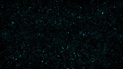 a lot of small shiny particles with different scale covered dark background