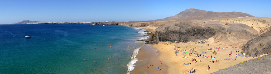 Panorama Lanzarote. Papagayo-Strände