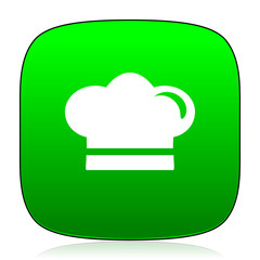 cook green icon for web and mobile app