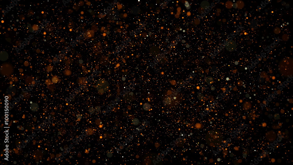 Poster abstract particle background with shallow depth of field at the top and bottom of the screen