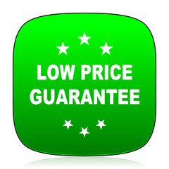low price guarantee green icon for web and mobile app