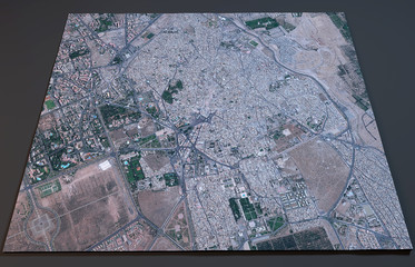 Cartina Marrakesh, vista satellitare, Marocco