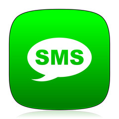 sms green icon for web and mobile app