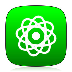 atom green icon for web and mobile app