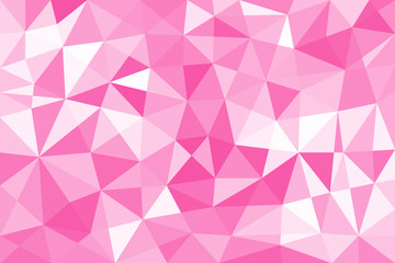 white pink abstract background of triangles low poly