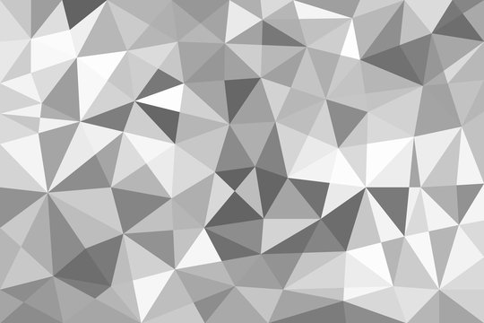 white grey abstract background of triangles low poly