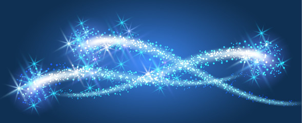 Glowing background with sparkle curved lines