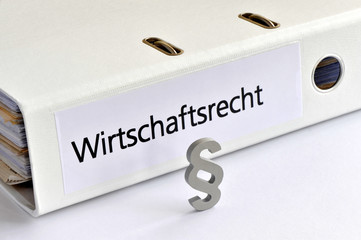 Wirtschaftsrecht, Ökonomie, Wirtschaft, Finanzen, Betriebswirtschaft, Volkswirtschaft, Paragraph, Ordner, Justiz,, Soziale Marktwirtschaft, Wirtschaftskriminalität