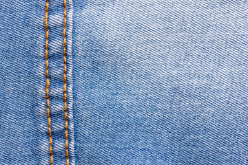 Blue jeans fabric closeup texture.