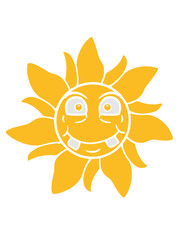 funny cute comic cartoon grin shine sun face cheeky design
