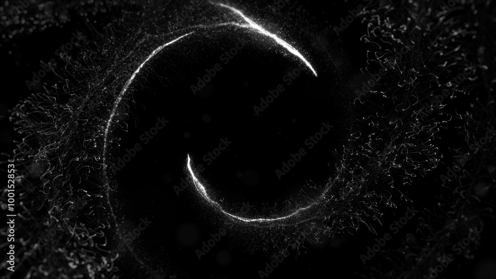 Aufkleber abstract spiral twisted particle background