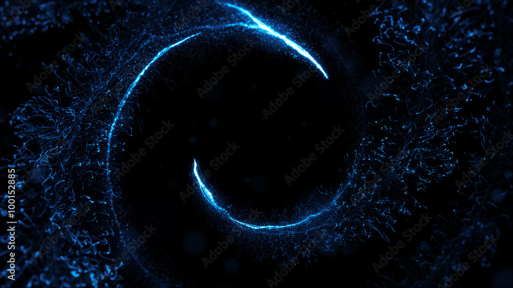 Aufkleber abstract spiral twisted particle background