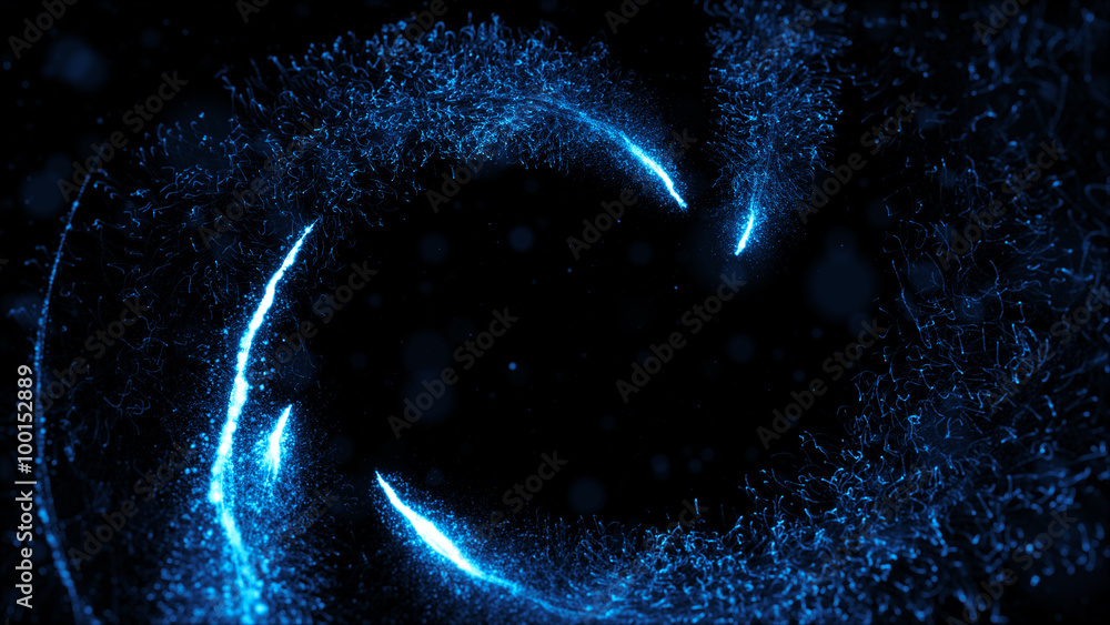 Poster abstract spiral twisted particle background