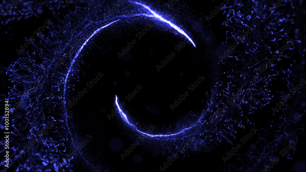 Poster abstract spiral twisted particle background