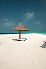 Tropical white beach at Maldives