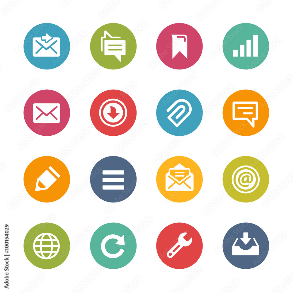 Canvas Prints web and mobile icons 9 -- fresh colors series