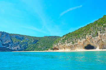 turquoise water in Cala Luna