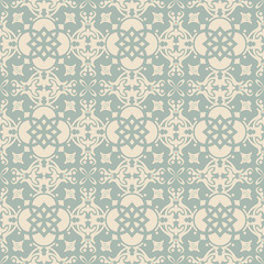 Elegant antique background image of round square cross kaleidoscope pattern.
