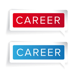 Career concept label vector