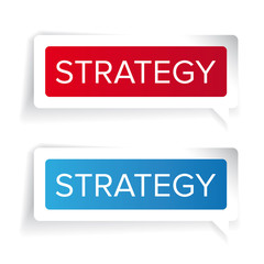 Strategy concept vector label
