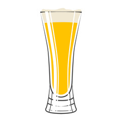 Glass Of Beer Icon. Isolated On white background. Vector Illustr