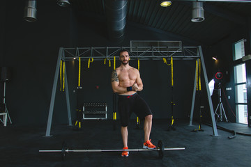 man in a gym exercising