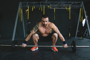 man in a gym exercising