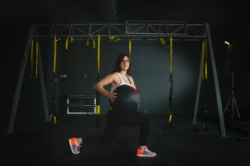 woman in a gym exercising
