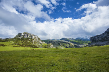 Fototapeta na wymiar Covadonga landscape, Picos de Europa Natural Park, Asturies, Spain