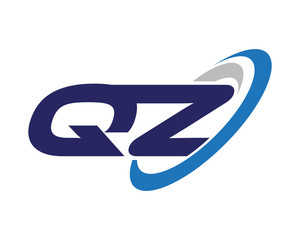 QZ Letter Swoosh Media Technology Logo