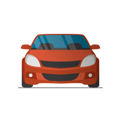 Vector sports red car front view