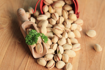 A lot pistachio nuts