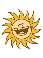 laughing sun happy comic cartoon summer hot day light sweet face