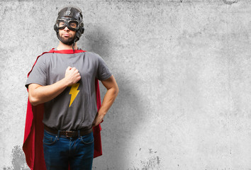 super hero man on white background © asierromero