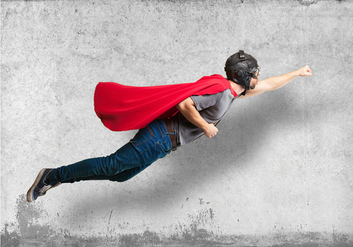 super hero flying