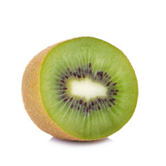 Sliced kiwi fruit isolated on white