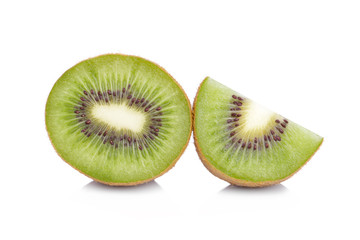 Fototapeta premium Sliced kiwi fruit isolated on white