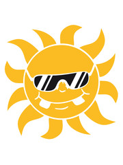 cool sunglasses summer black sun face