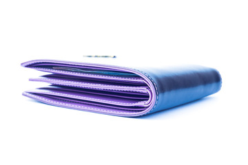 Leather wallet isolated on white background