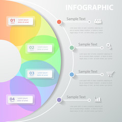 Template Infographic. Vector illustration can be used for layout, report, diagram